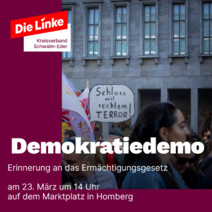 Demokratiedemo 23.3. 14 Uhr Marktplatz Homberg