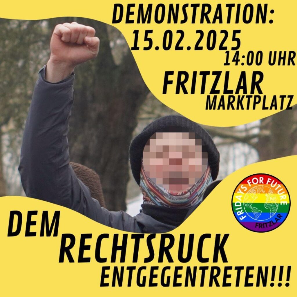 Demo gegen Rechts. 15.2. 14 Uhr Fritzlar Marktplatz